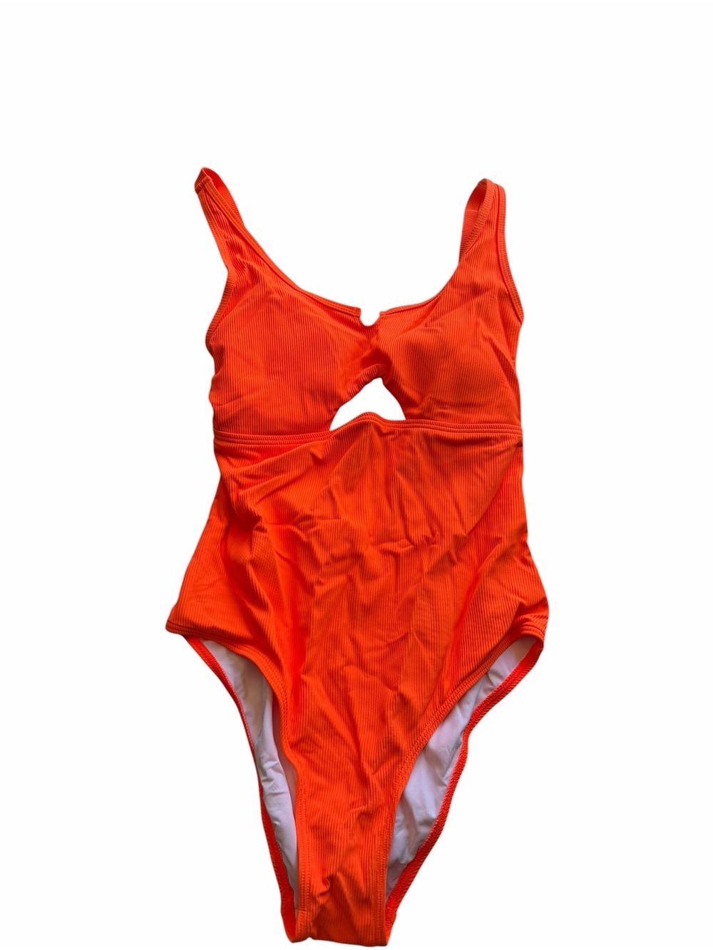 Charmo NEW Women's Orange Cutout One Piece Swimsuit Size L #260215